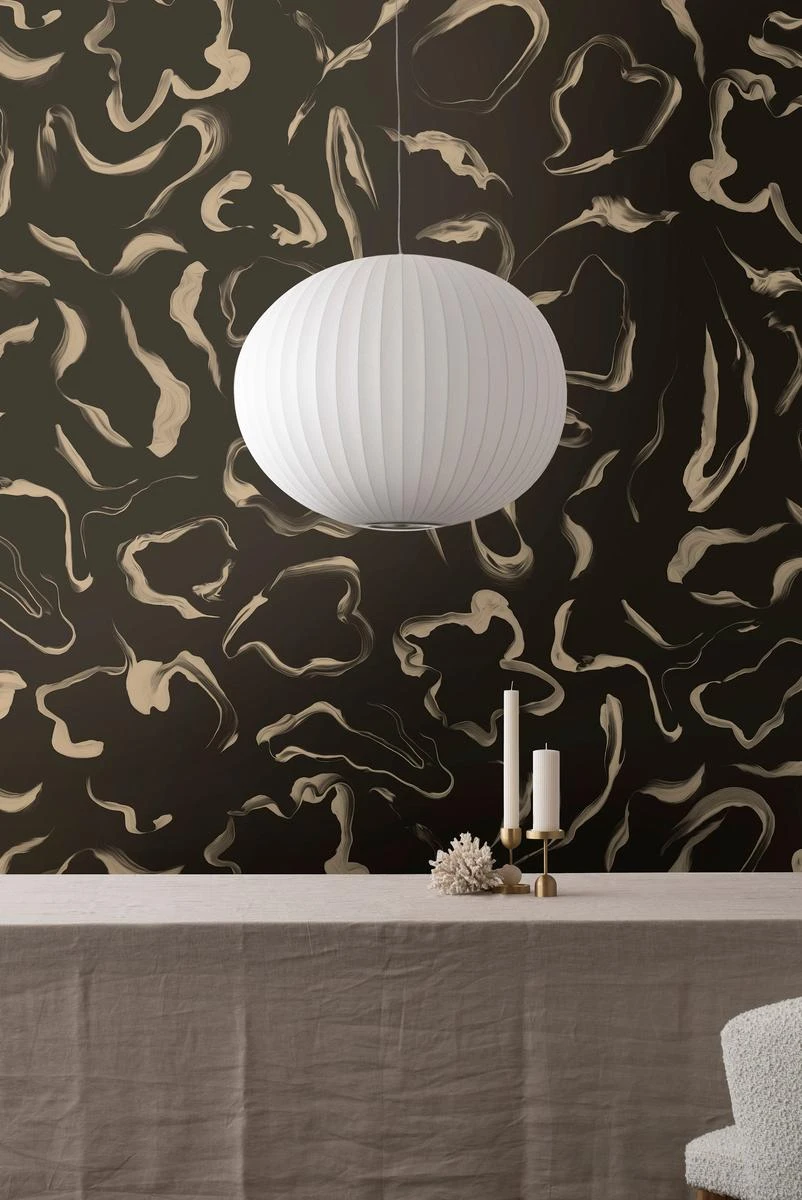 Aqueous Wallpaper - Black Gold