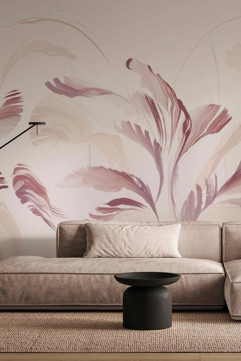 Swirl Wallpaper - Plum